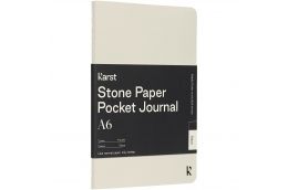 Libreta de bolsillo de tapa blanda de papel de piedra A6 en blanco 